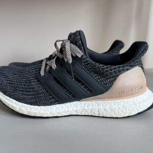 Adidas Ultra Boost Black and White Running Shoes